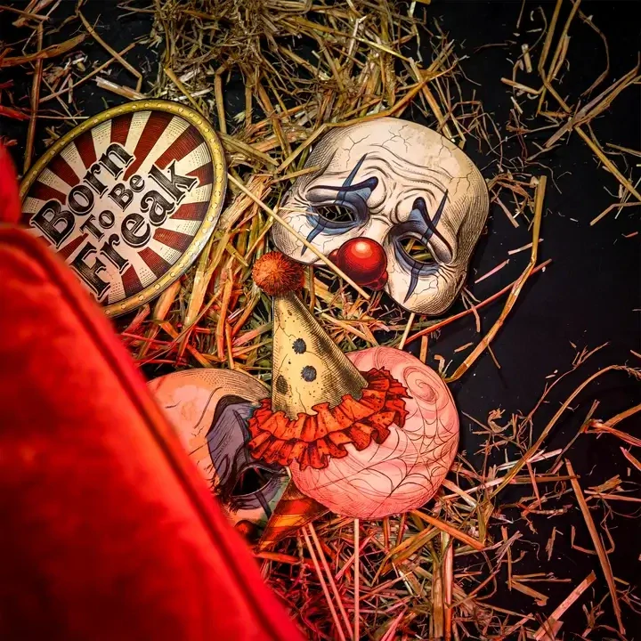 Rekvizity do fotokoutku Halloween Freak Show 12 ks