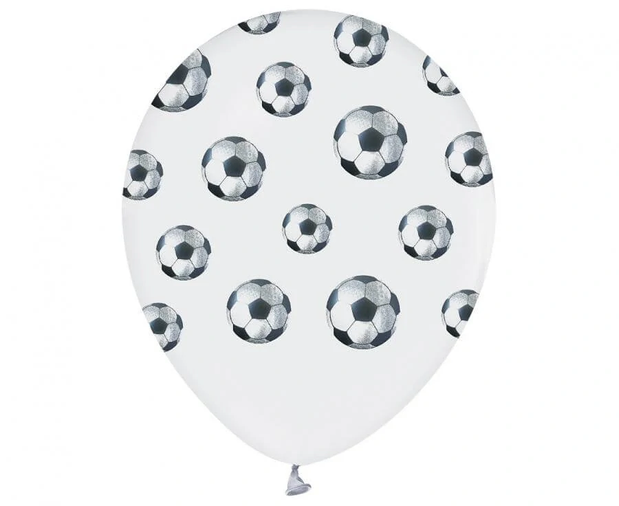 Latexové balonky fotbalové míče 6 ks