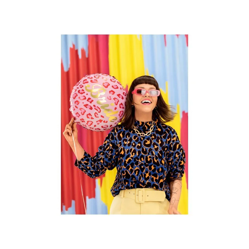 Fóliový balónek “Bride” RŮŽOVO-ZLATÝ, 45 cm