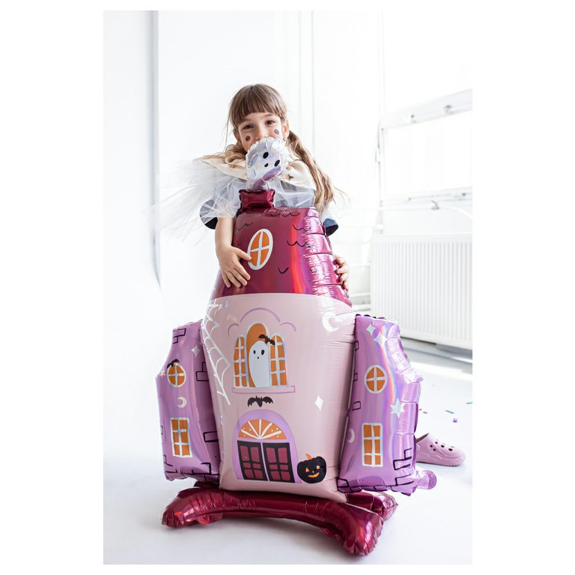 Foliový stojící balonek - Halloween - Strašidelný dům 116 x 89cm