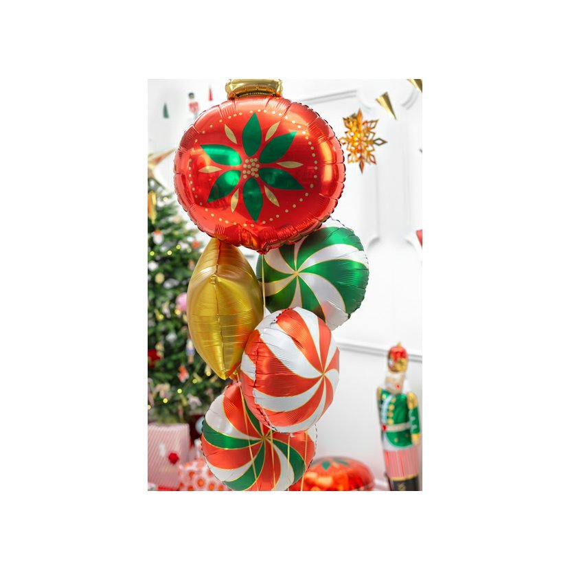 Foliový balonek Vánoční ozdoba - koule 45 cm