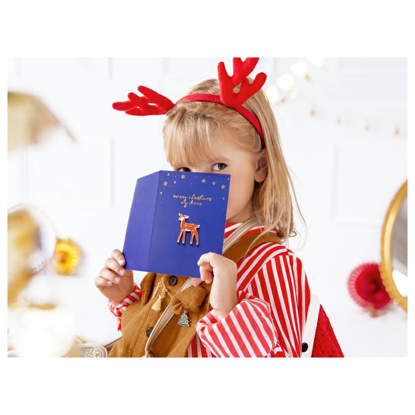 Vánoční přání - My deer modré