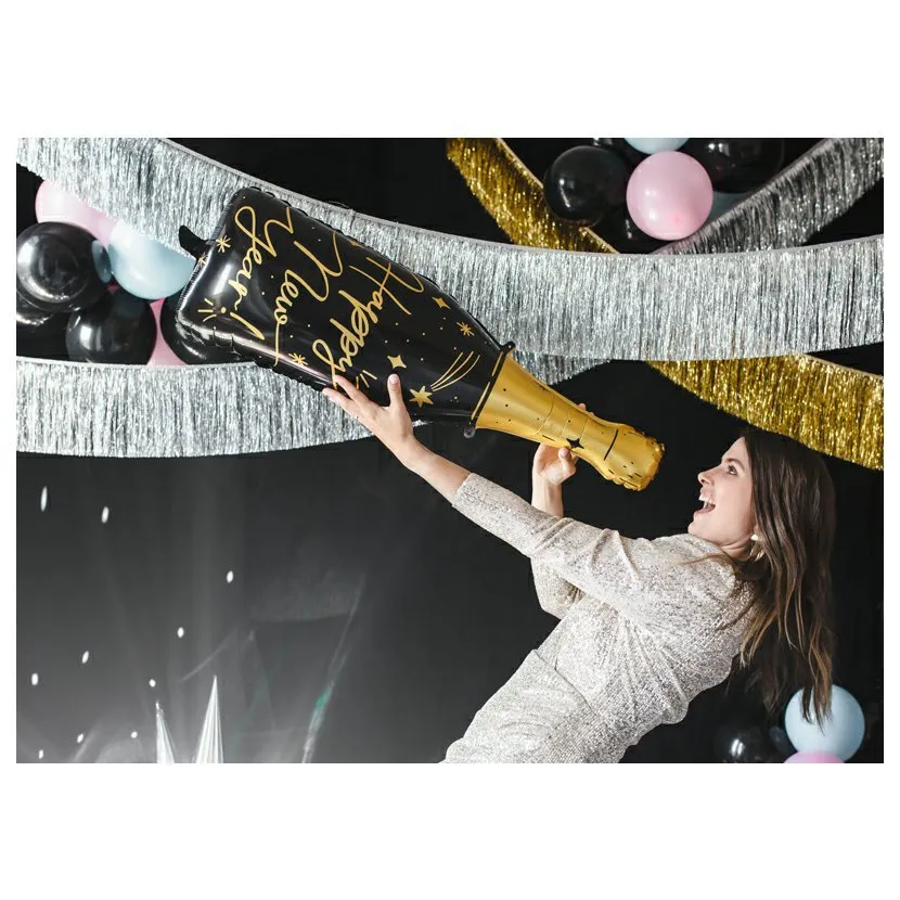 Foliový balonek - Happy New Year láhev 98 cm