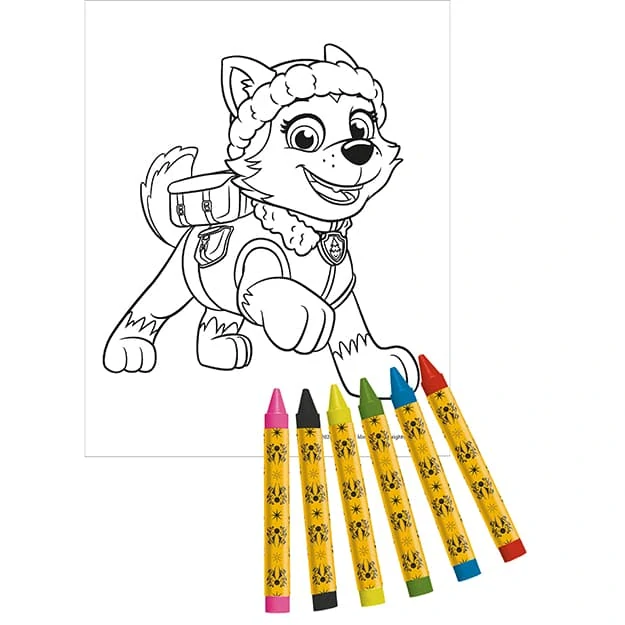 Samolepkový set s omalovánkami a voskovkami Tlapková patrola 500 ks