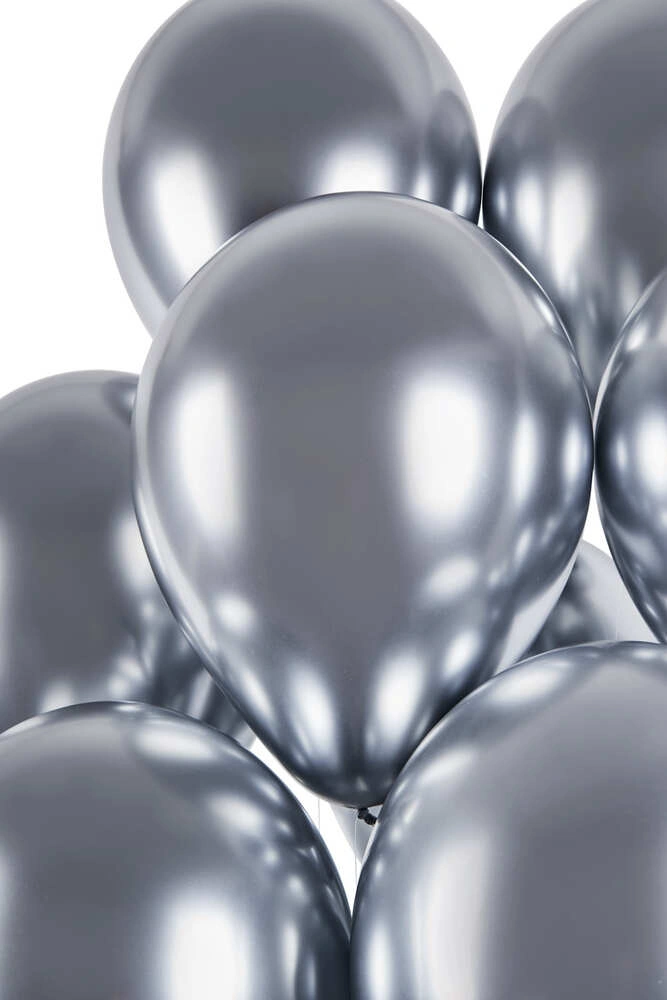 Latexový balónek 33cm/13" #089 SHINY stříbrný