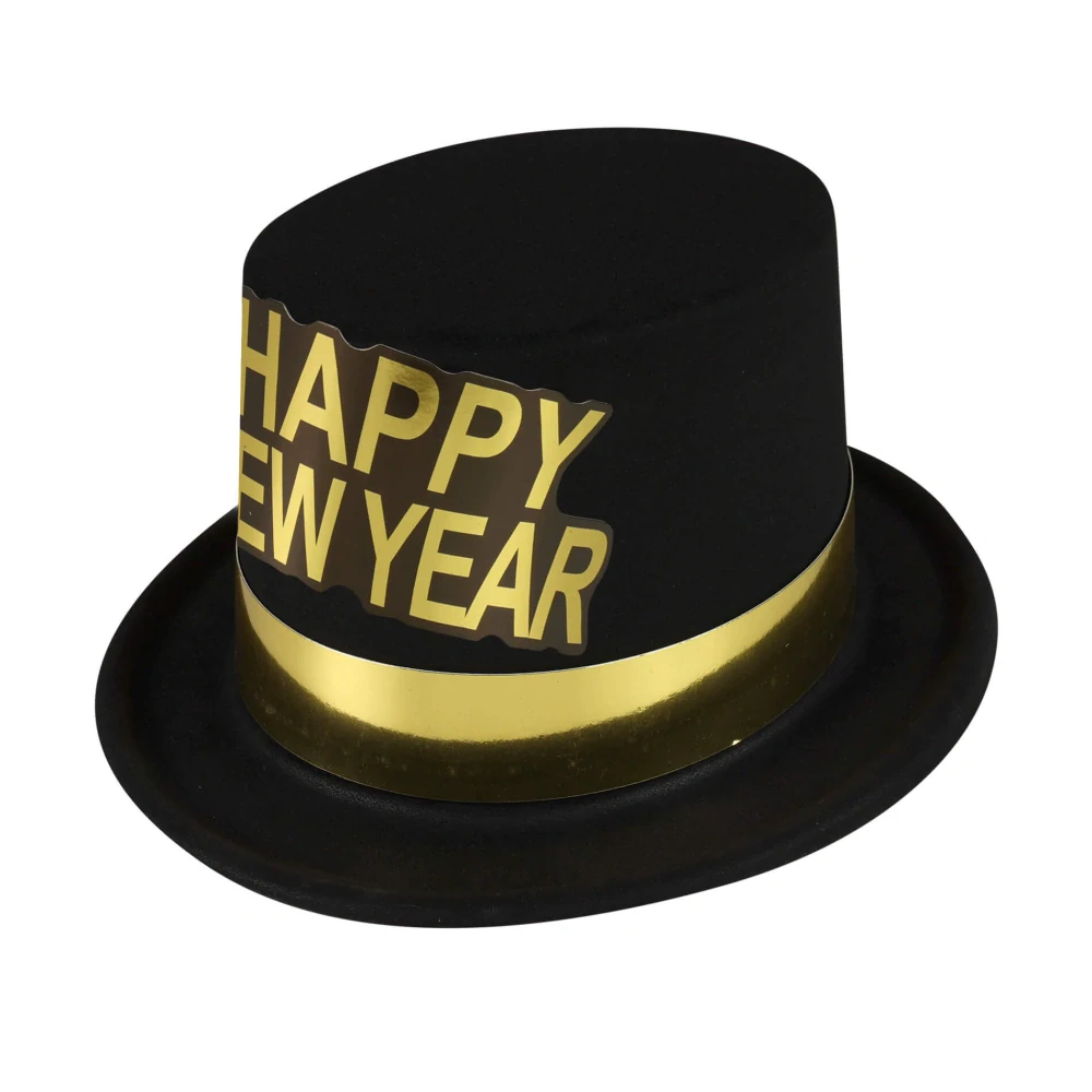 Černý klobouk Happy New Year