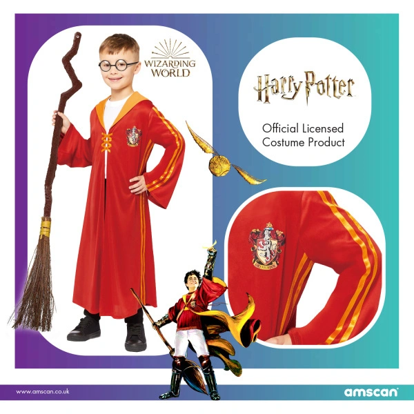 Dětský kostým Harry Potter - Famfrpálový plášť - Nebelvír