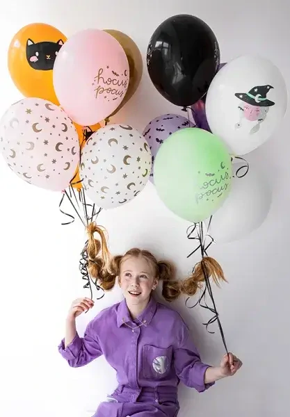 Latexové balonky Halloween kočička 30 cm - 6 ks