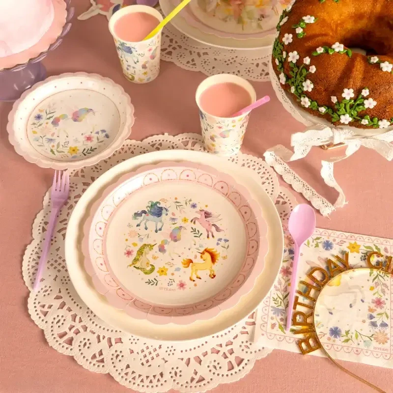Papírové talíře Magický Jednorožec 23 cm - 6 ks