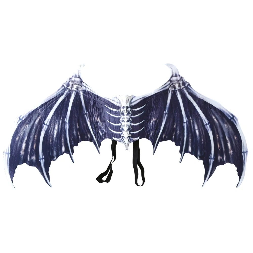 Halloweenské netopýří křídla s kostmi