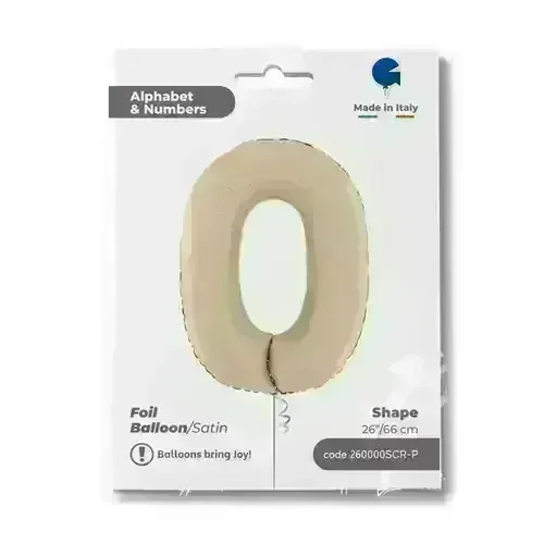 Fóliová číslice - krémová 6 - 102 cm