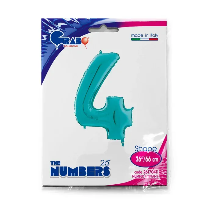 Číslice 4 modrá TIFFANY (66cm,26")