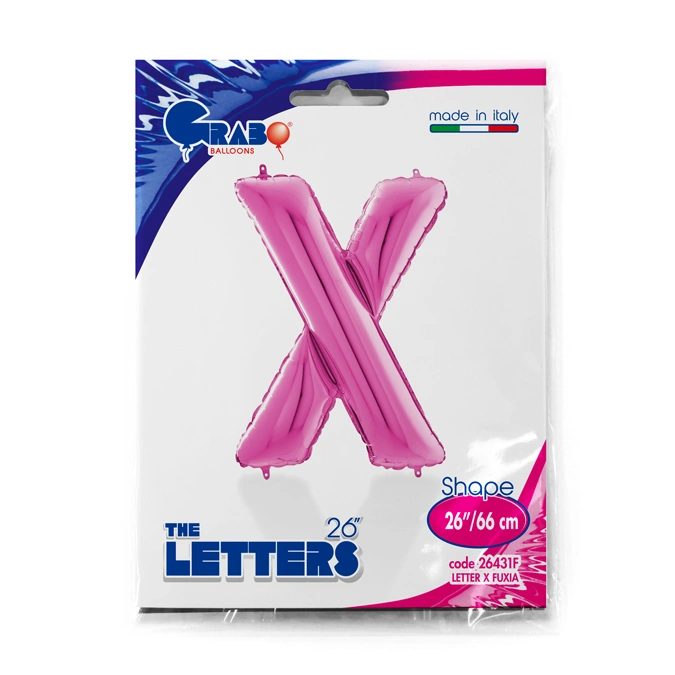 Písmeno růžové X (66cm,26")