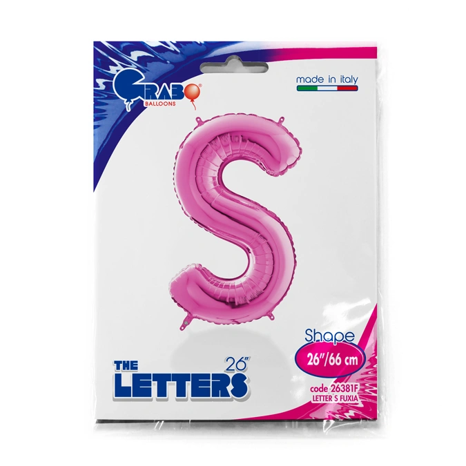 Písmeno růžové S (66cm,26")