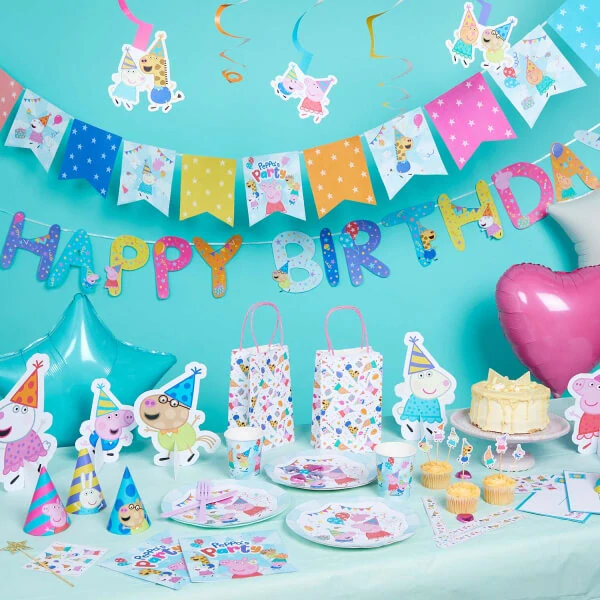 Narozeninový banner Prasátko Peppa party - Happy Birthday 320cm