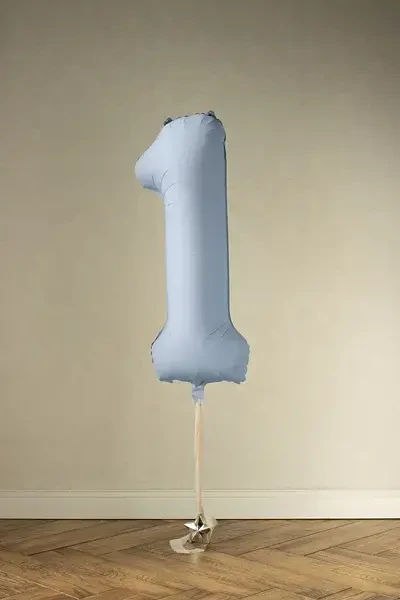 Foliová číslice světle modrá matná 1 86cm