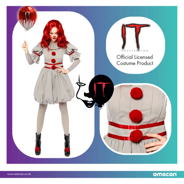 Kostým Pennywise - IT - dámský