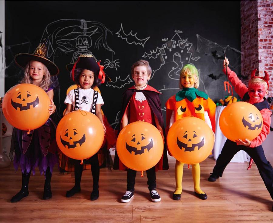 Latexové balonky Halloween dýně 3 ks – 45 cm