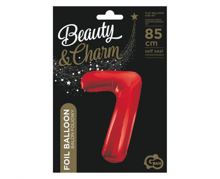 Foliová číslice - Červená 7 - 85 cm