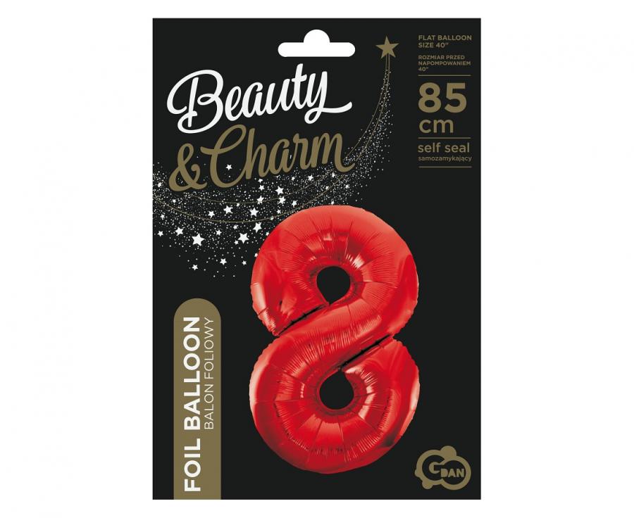 Foliová číslice - Červená 8 - 85 cm