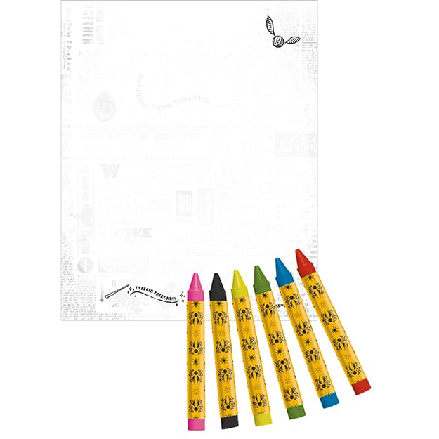 Samolepkový set s omalovánkami a voskovkami Harry Potter - 500 ks