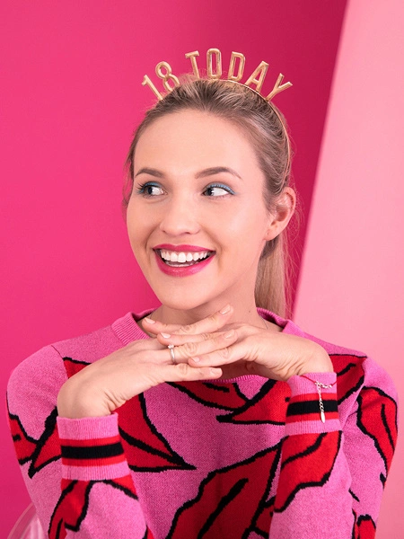 Zlatá čelenka "18 today"