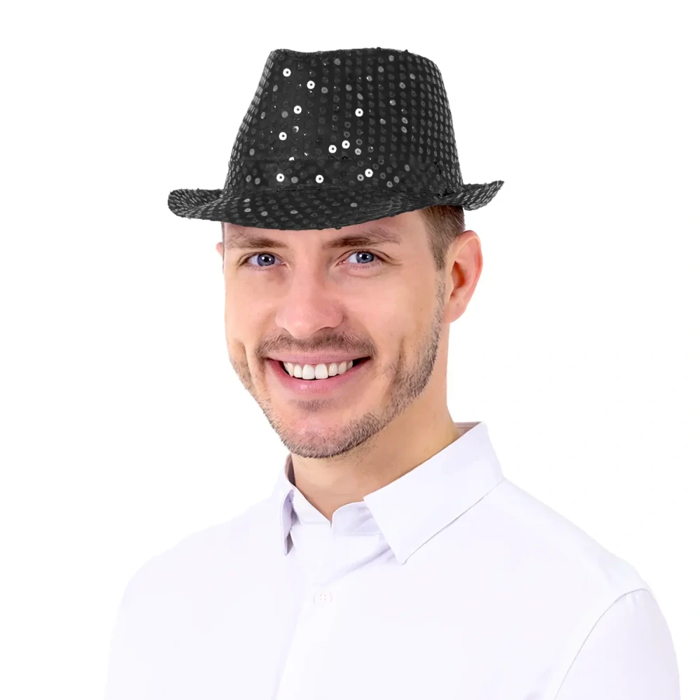 Klobouk černý s flitry