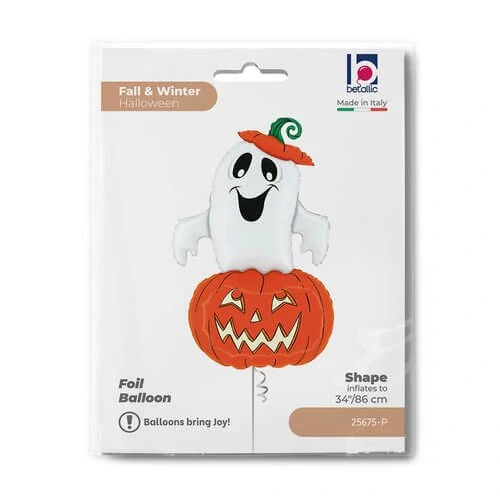 Fóliový balónek Duch v dýni 86 cm