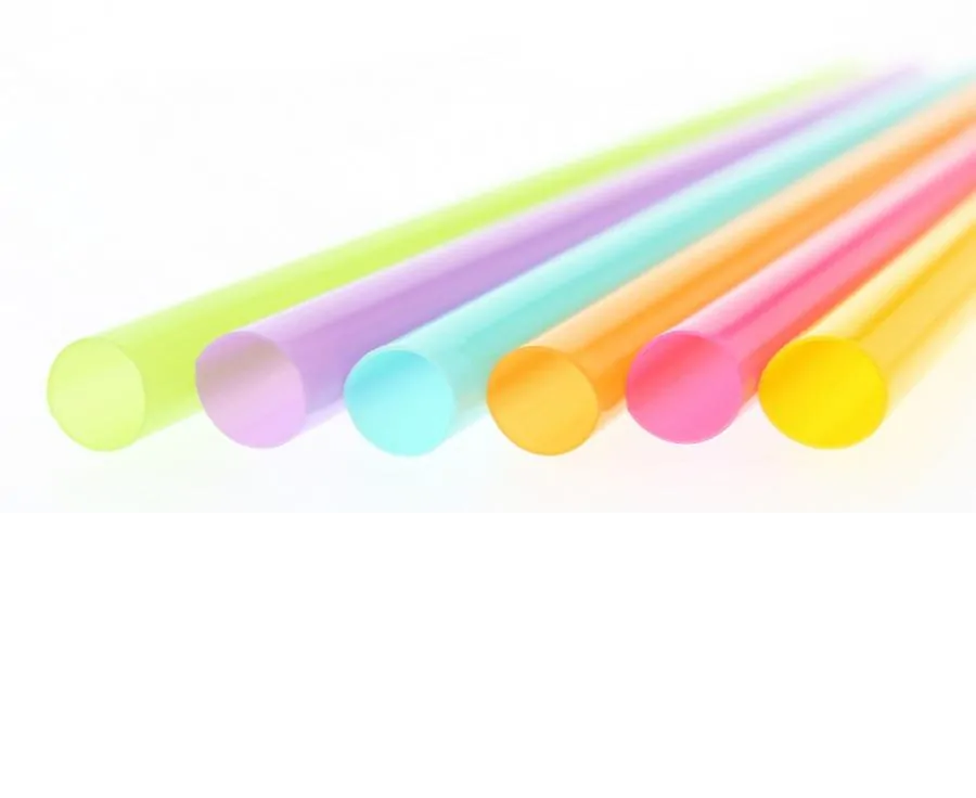 Znovupoužitelné plastové brčka barevné 10ks