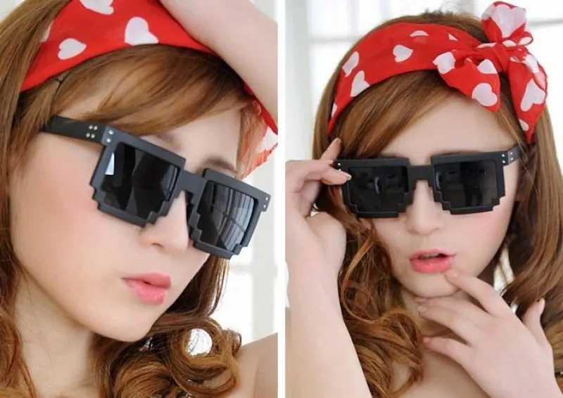 Party brýle - Pixel s tmavými skly