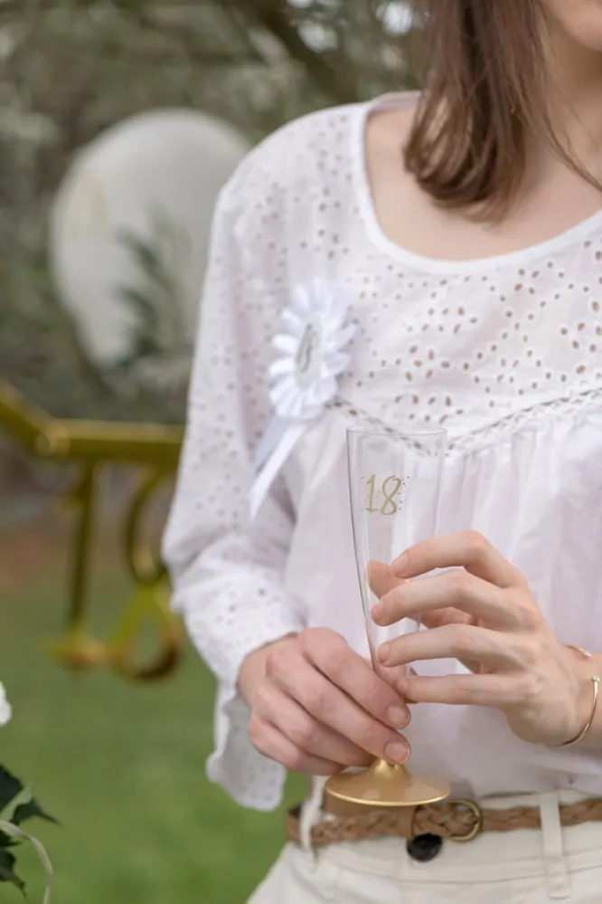 Plastové šampusky zlaté 18. narozeniny - 6 ks