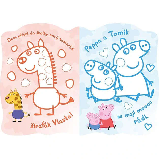 Tvarované omalovánky se samolepkami Prasátko Peppa