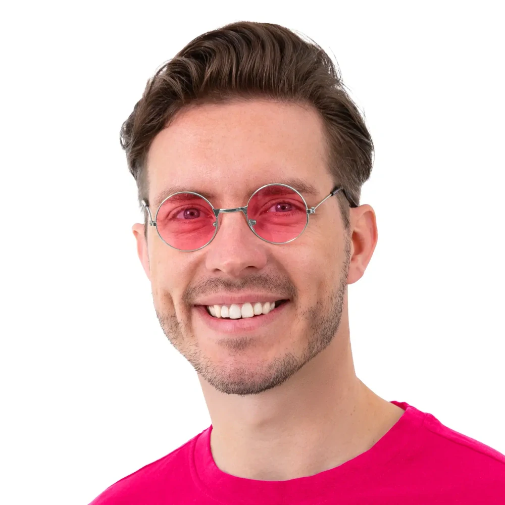 Brýle lenonky růžové