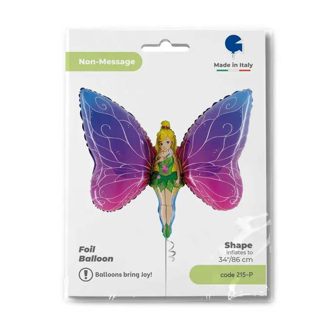 Fóliový balónek Víla s křídly 86 cm