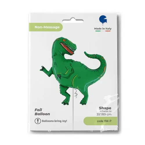 Foliový balonek zelený Tyranosaurus 89 cm