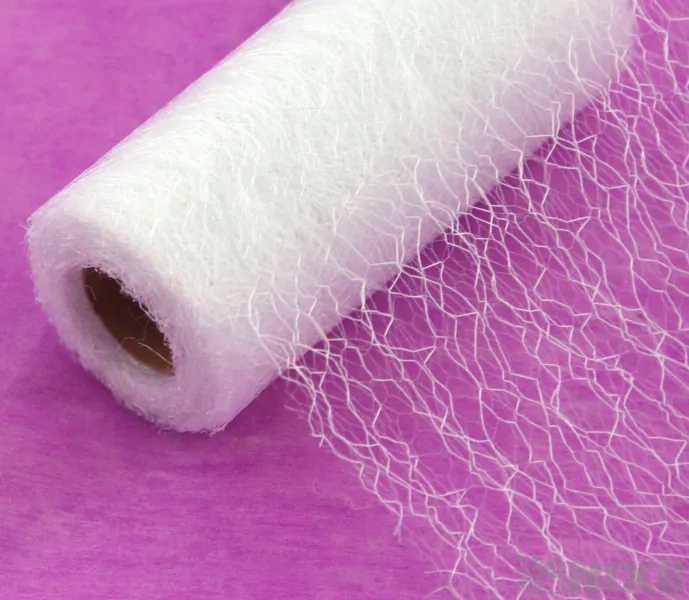 Spider organza bílá  - 12 cm x 8 m