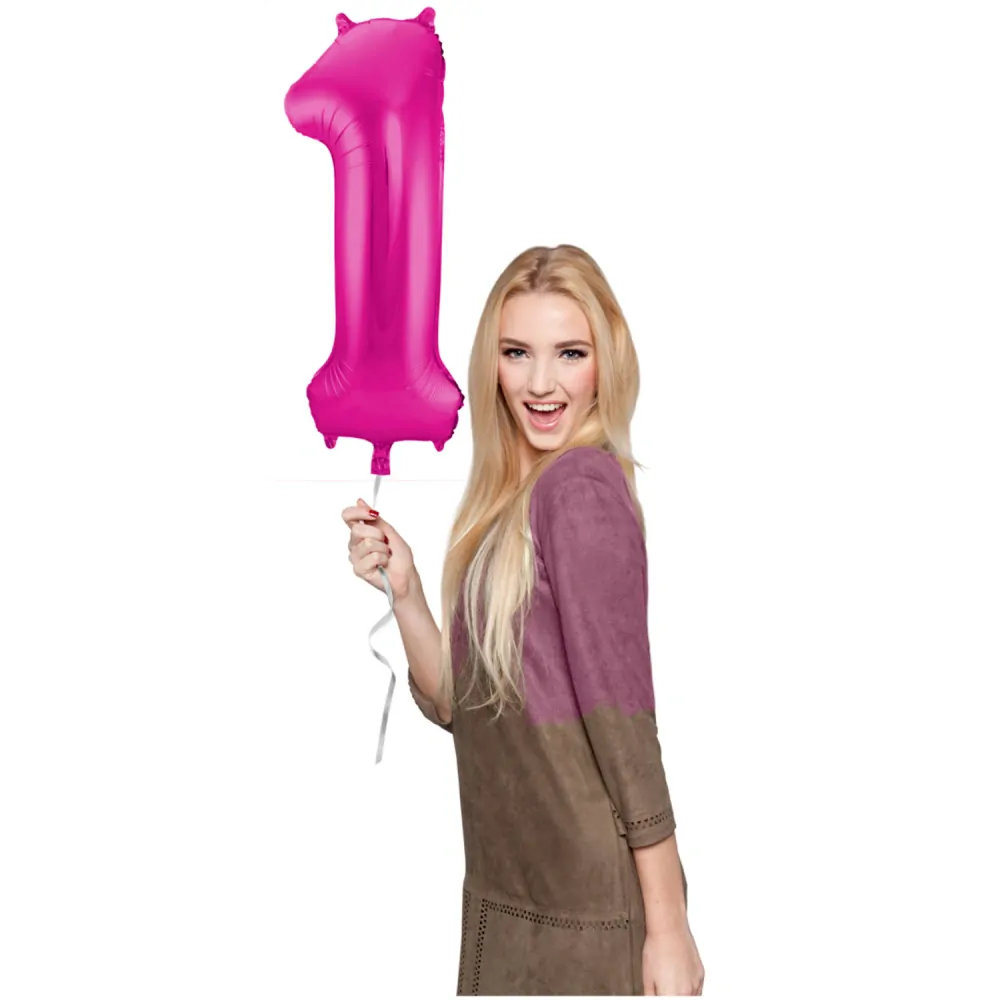 Foliová číslice - Magenta růžová 1 - 86 cm