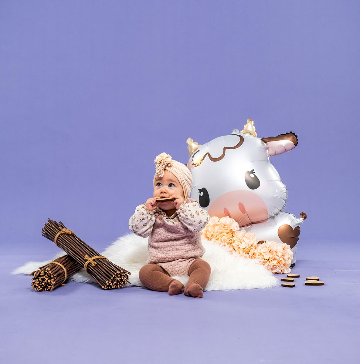 Fóliový balónek Roztomilá kravička 64cm