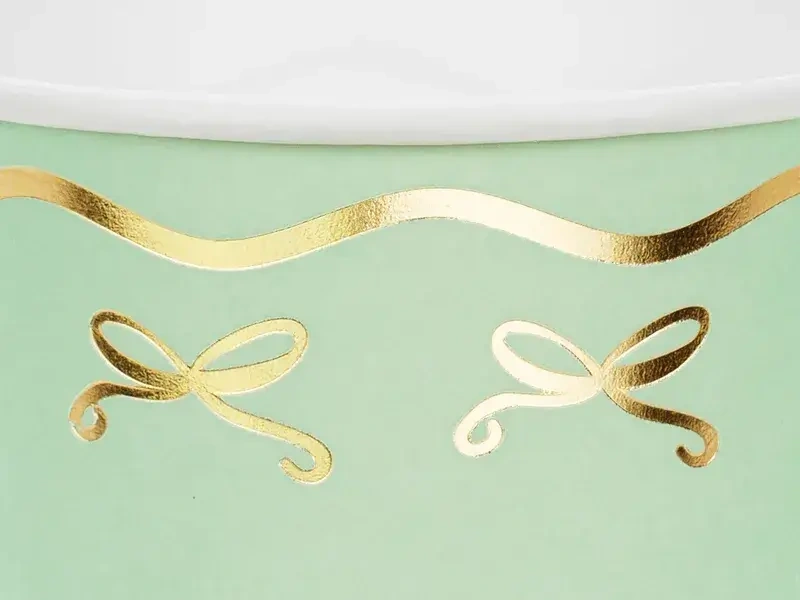Papírové kelímky se zlatou mašličkou Elegantní jednorožec 6 ks