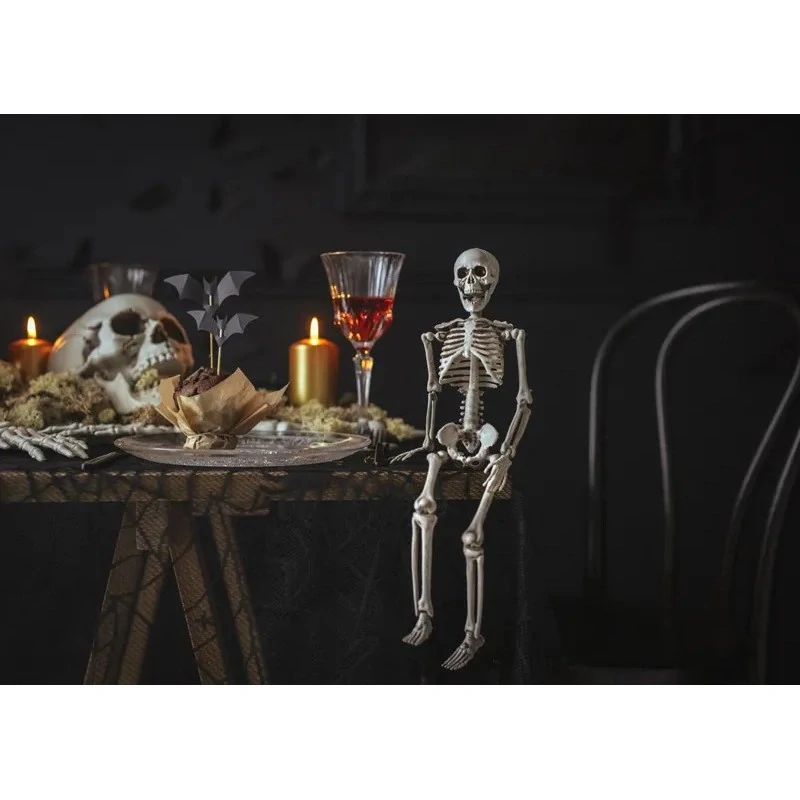 Závěsná halloweenská dekorace kostra 40 cm