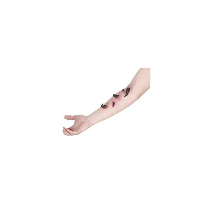 Halloweenský doplněk - umělé pijavice 5 ks