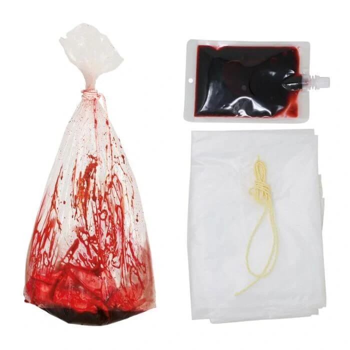 Halloweenský doplněk - pytel s krví 150 cm