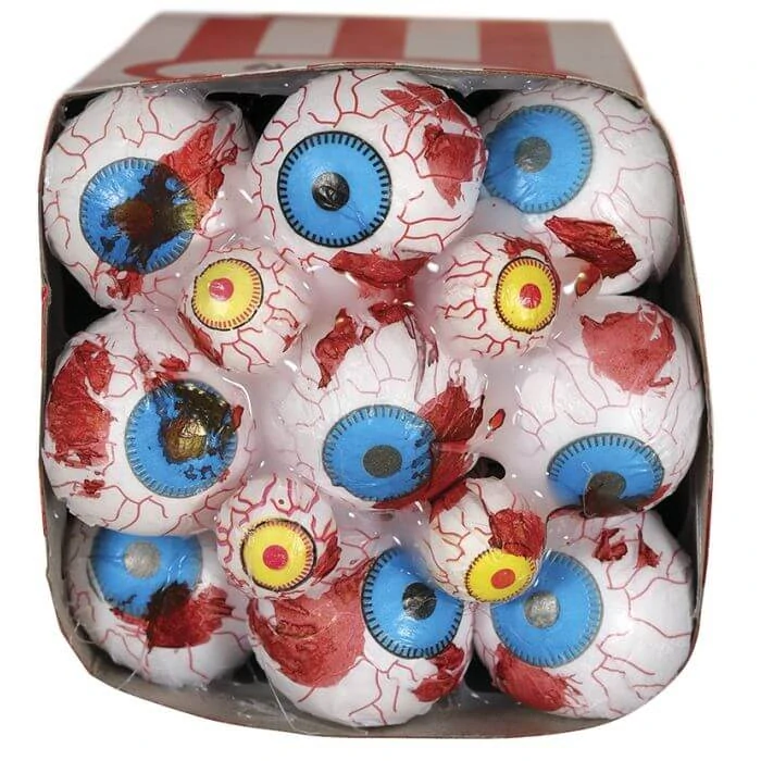 Halloweenská dekorace - Popcorn z očí