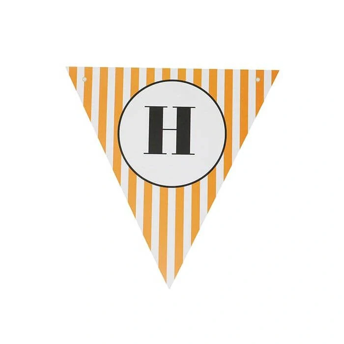 Vlaječková girlanda pruhovaný nápis Halloween 3 m