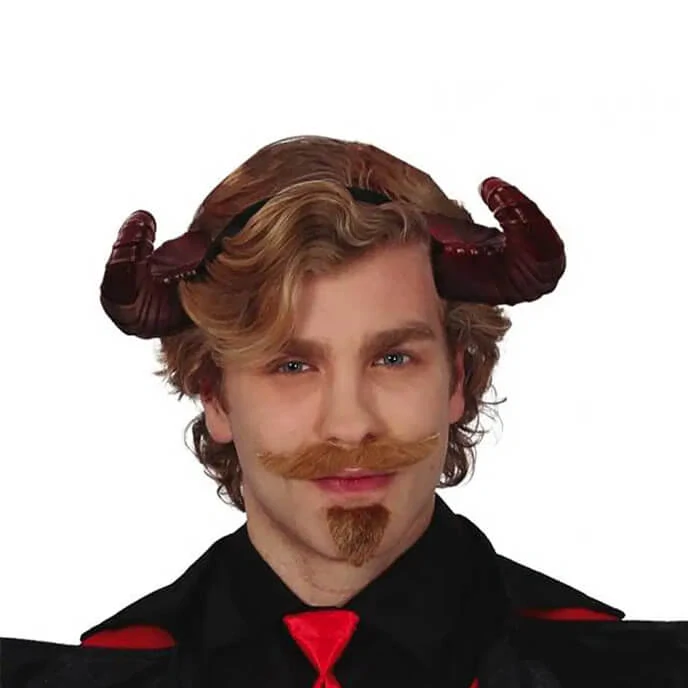 Plastové čertovské rohy zahnuté - Azazel