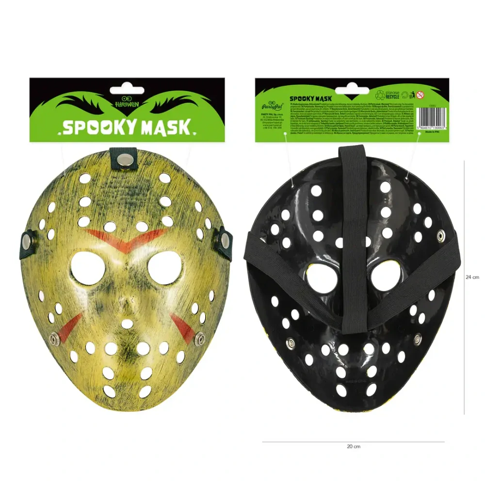 Halloween maska Pátek 13. - zlatá