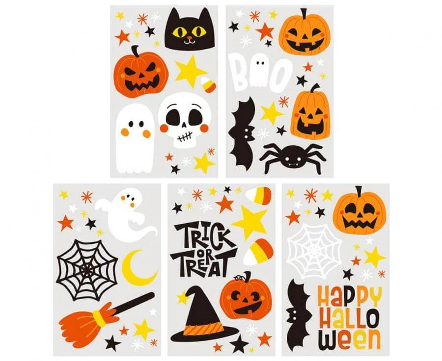 Dočasné tetování Halloween Boo 5 listů