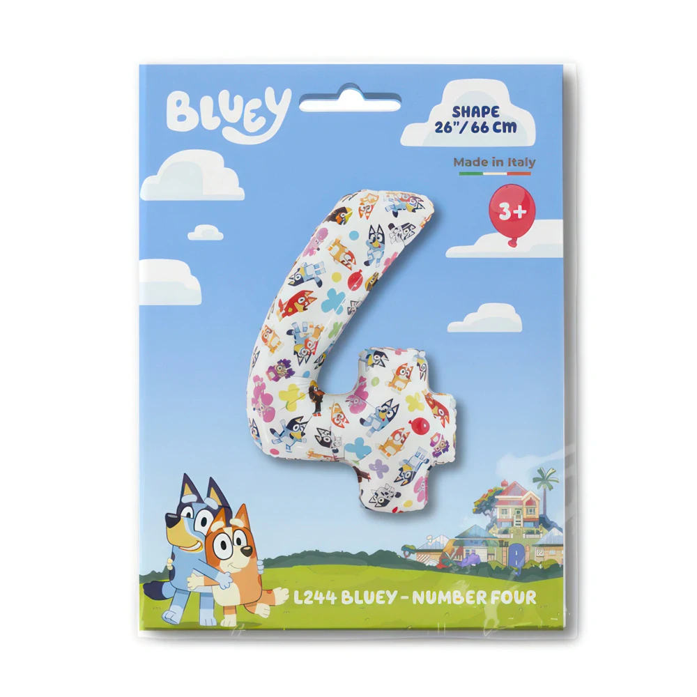 Foliová číslice - Bluey 4 - 66 cm