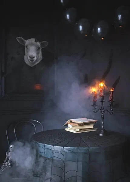 Halloweenský ubrus Pavučina kulatý