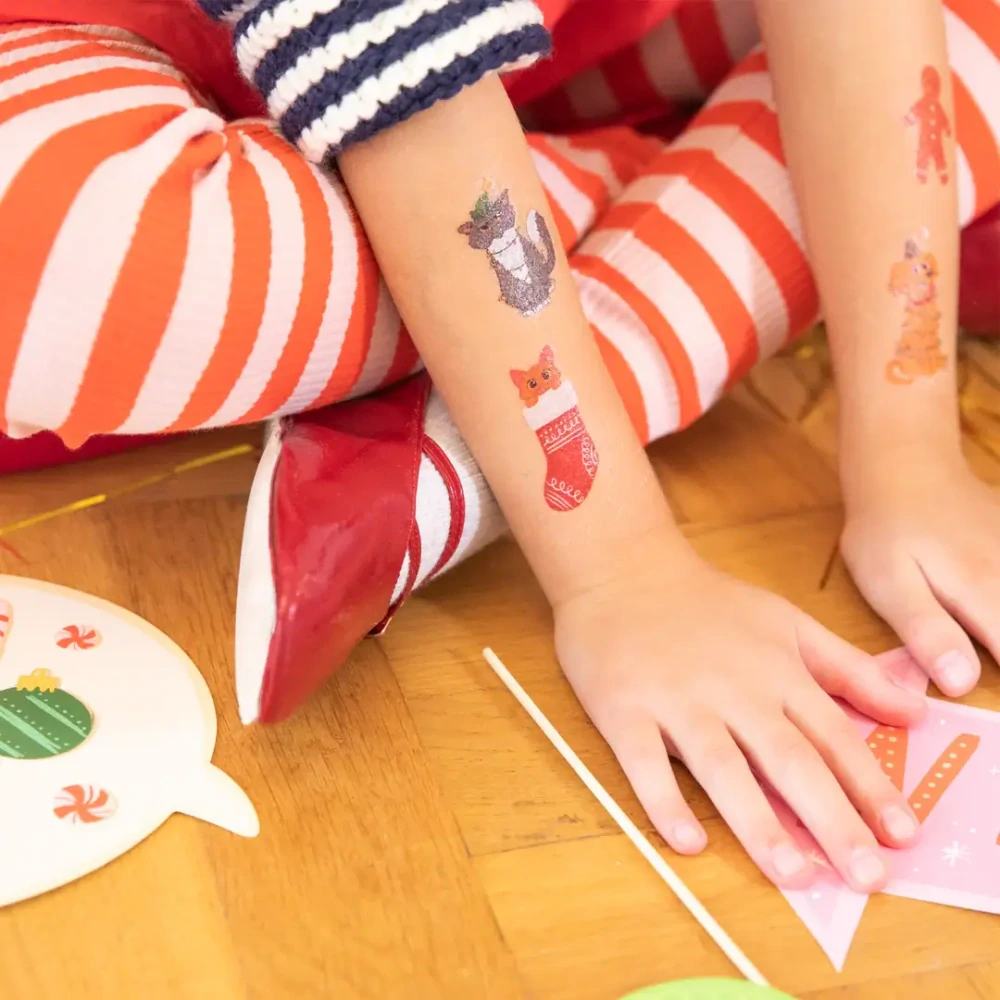 Dočasné vánoční tetování Kreslené Vánoce 20 ks